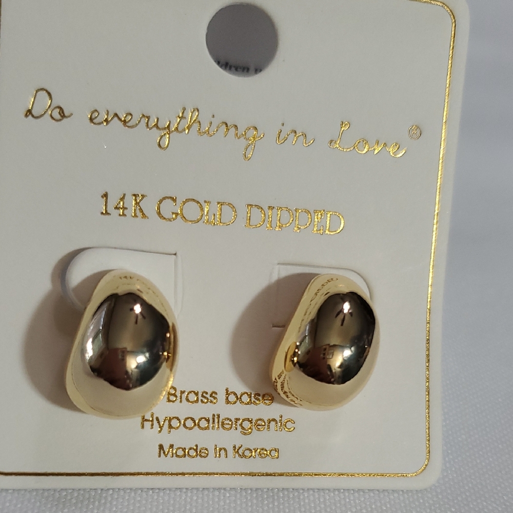 Do Everything in Love 14K Gold Dipped Earrings